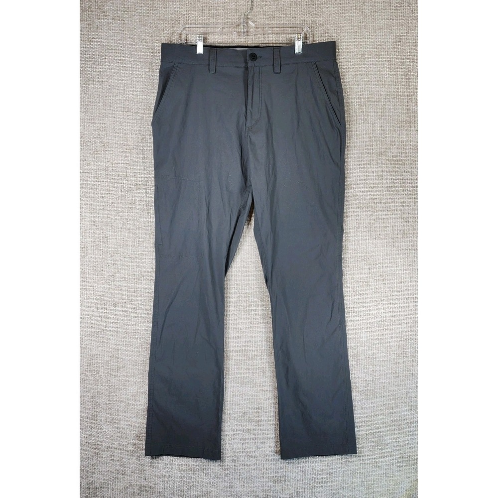 Orvis Tech Chino Pants Mens 36x33 Gray Water Repellent Stretch *Flaw